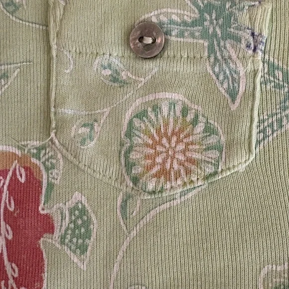 Fresh Produce Large Women’s Lime Tropical Print Top - Picture 4 of 5